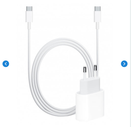 Kit Chargeur Câble USB-C / Lightning 20W (Apple) - Vrac Originale