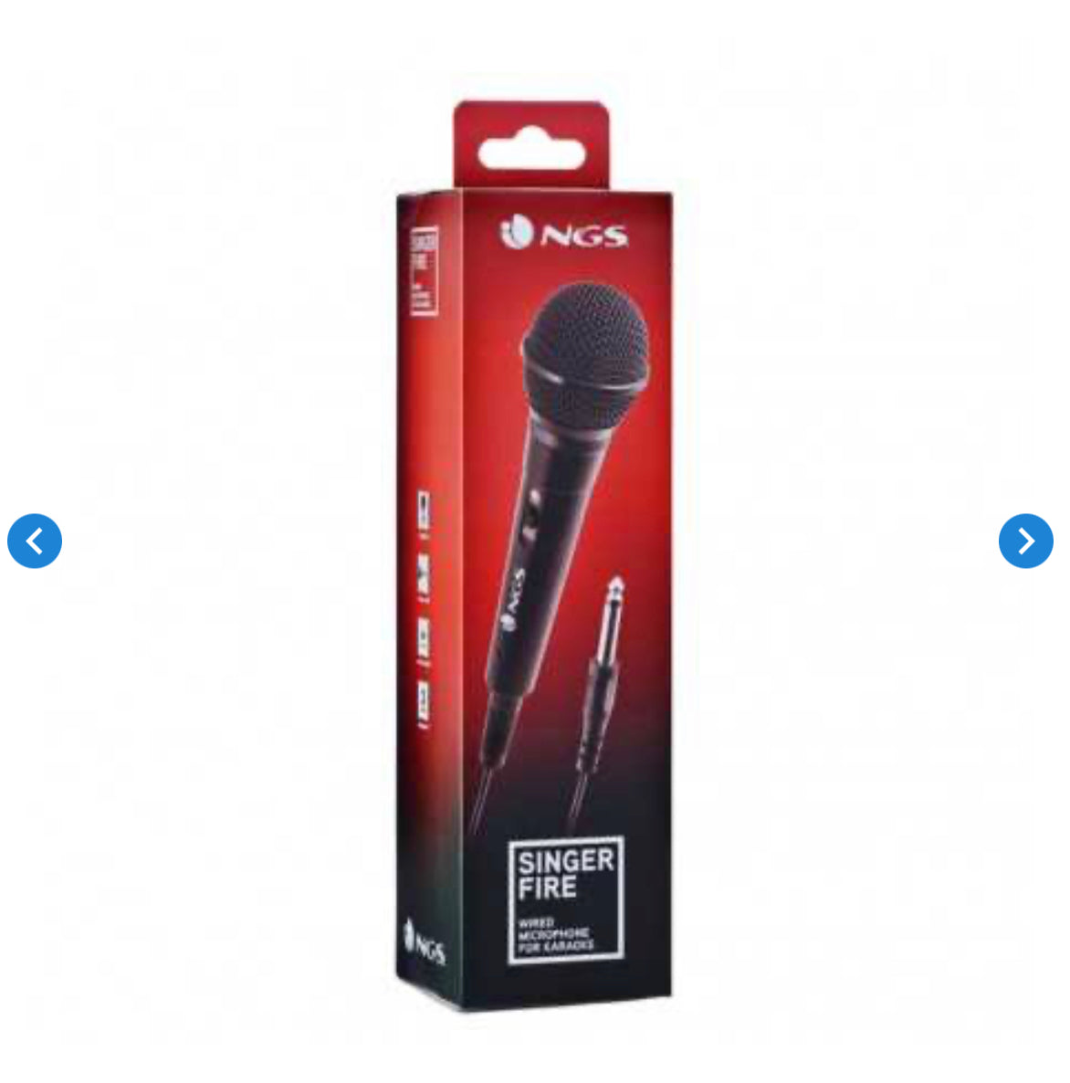 Microphone de Voix Filaire NGS Singer Fire jack 6,3 mm - Noir