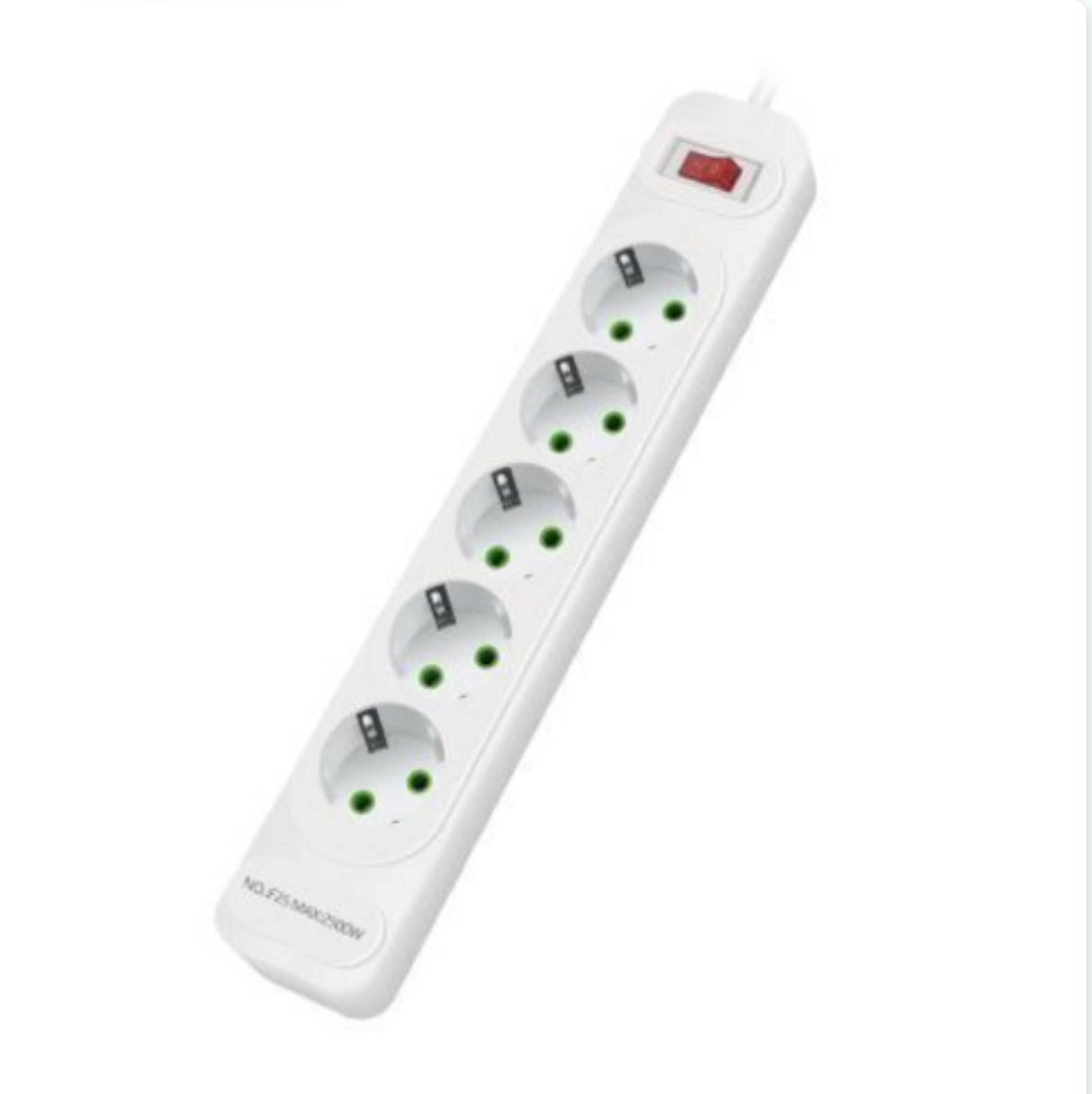 Multiprises INCOALUXE 5 Prises EU Blanc - 2M