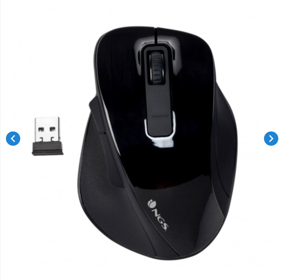 Souris Sans Fils NGS Bow Black 800/1200/1600 DPI - Noir