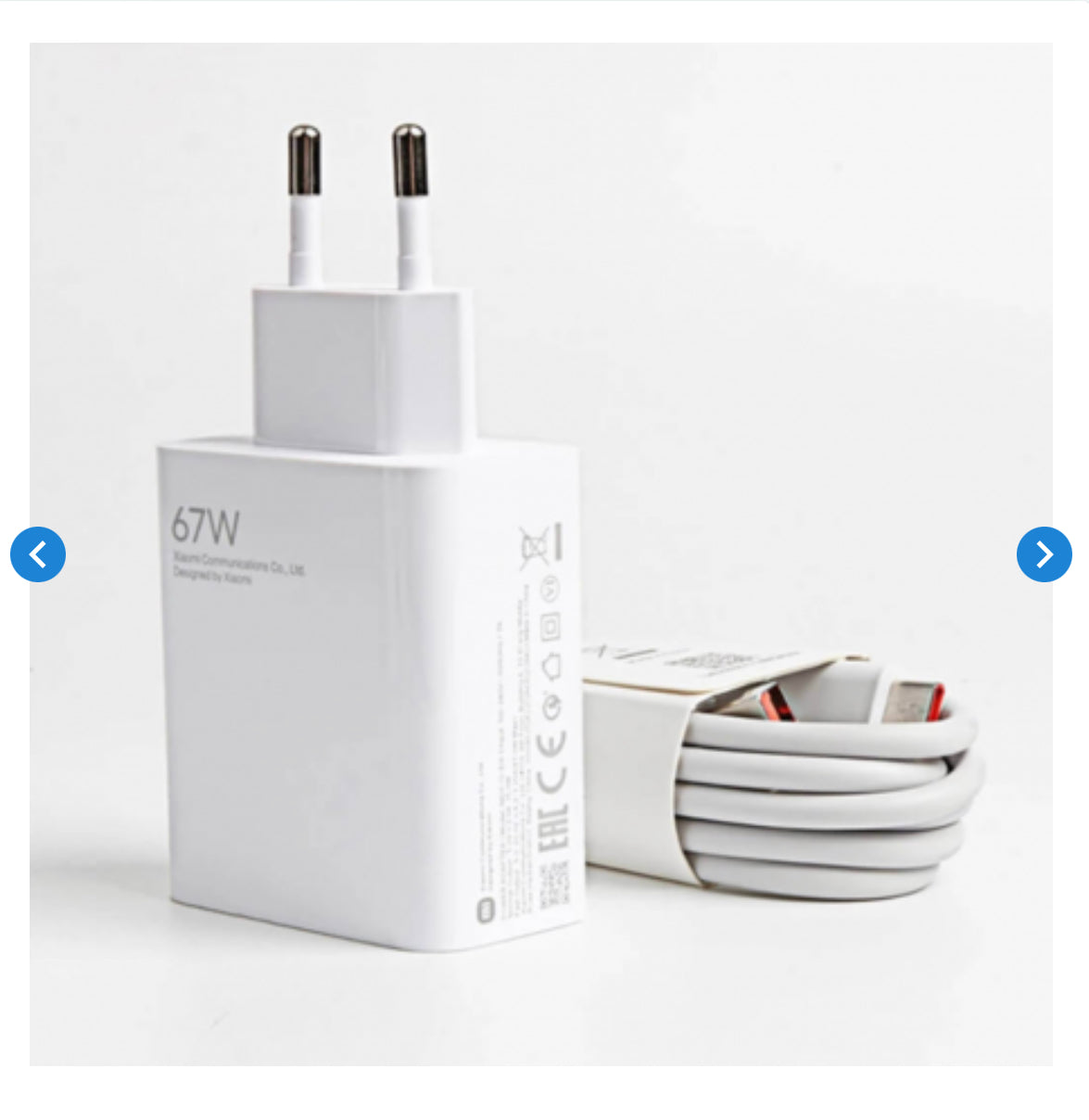 Kit Chargeur Câble USB / Type-C Xiaomi 67W Charging Combo