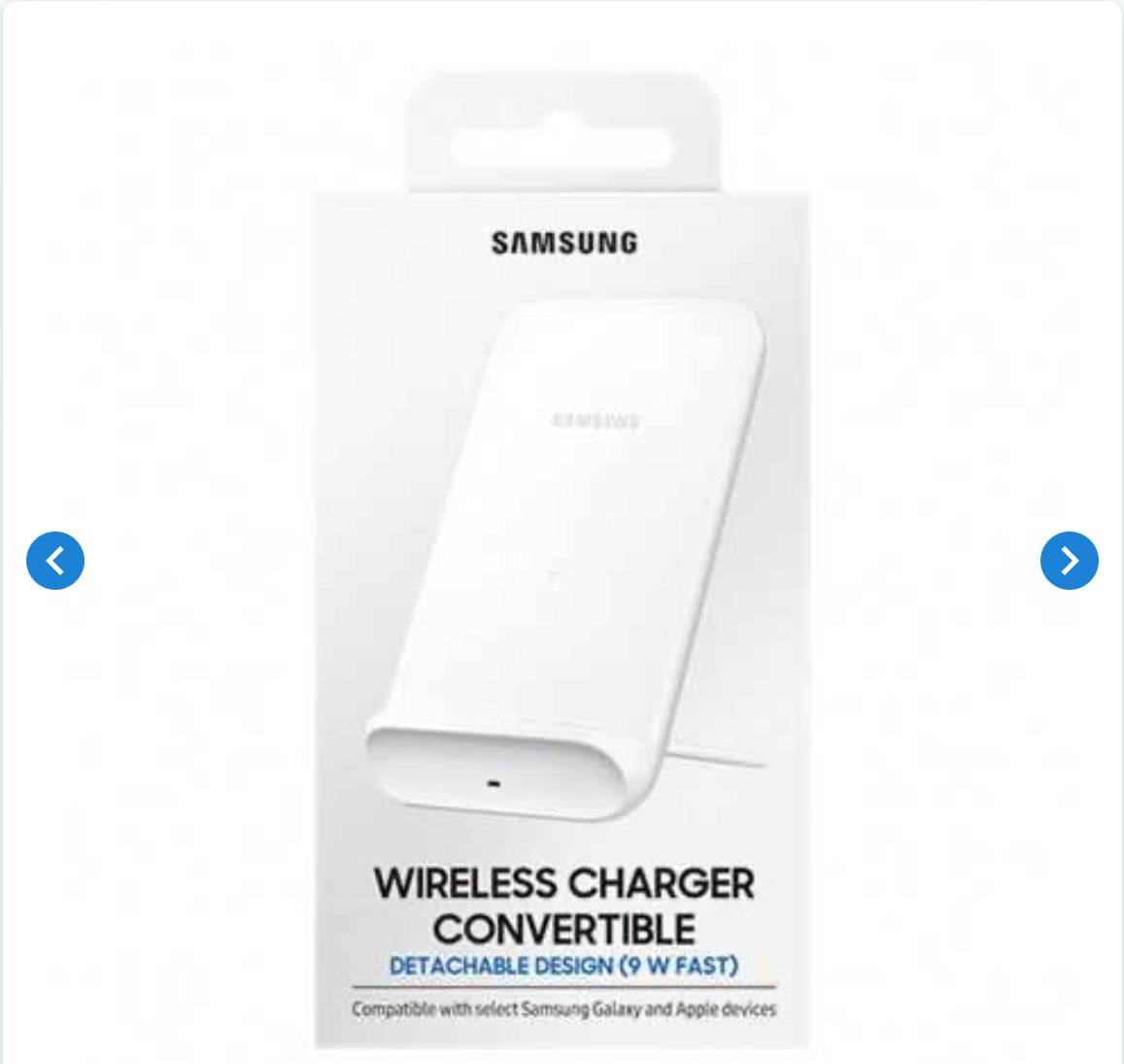 Chargeur Sans fil Vertical Samsung 9W Blanc - Retail Box (Origine)