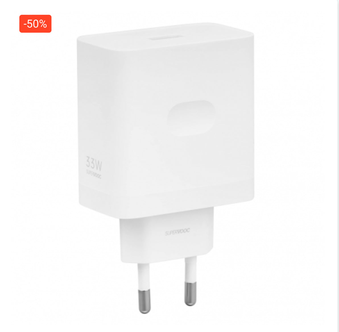 Adaptateur Secteur USB OPPO/OnePlus SUPERVOOC VCB3HDEH Rapide 33W Blanc - Vrac