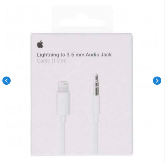 Câble Lightning / Jack 3,5 mm - 1,2M - Retail Box (Apple)