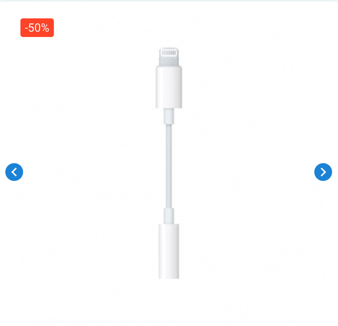 Adaptateur écouteur Lightning / Jack 3.5mm AGAIN - MFi