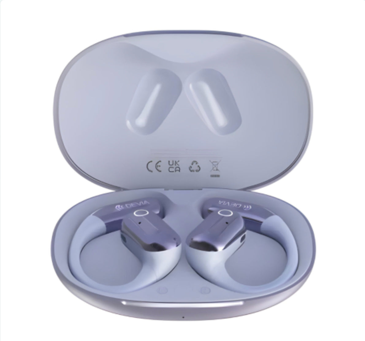 Écouteurs sans fil Bluetooth Ultra Open Devia OWS EM043 - Violet (Vrac)