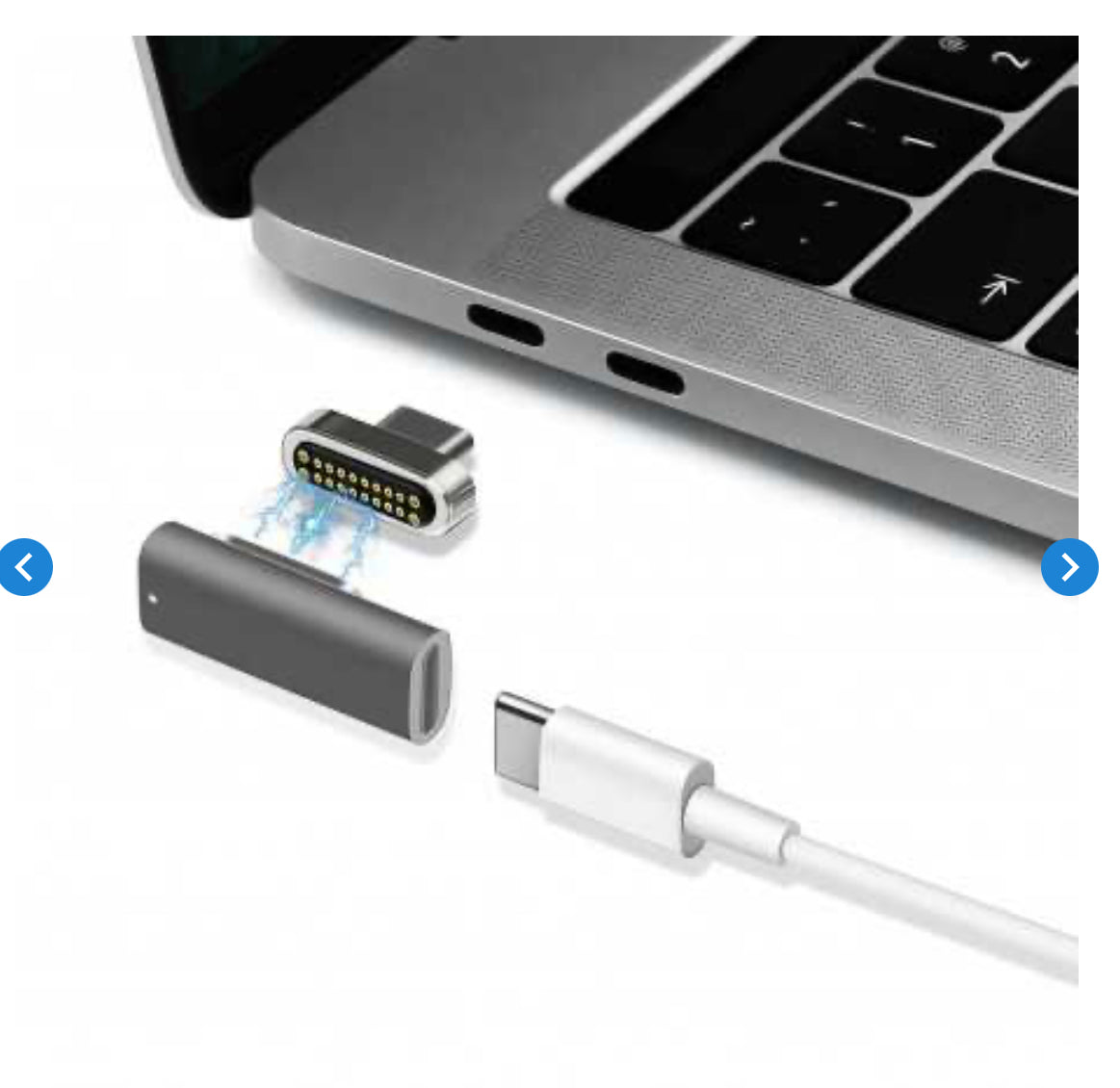 Adaptateur Magnétique Type C MacBook 20Pins Jusqu'à 100W 10Gbp / s - Silver