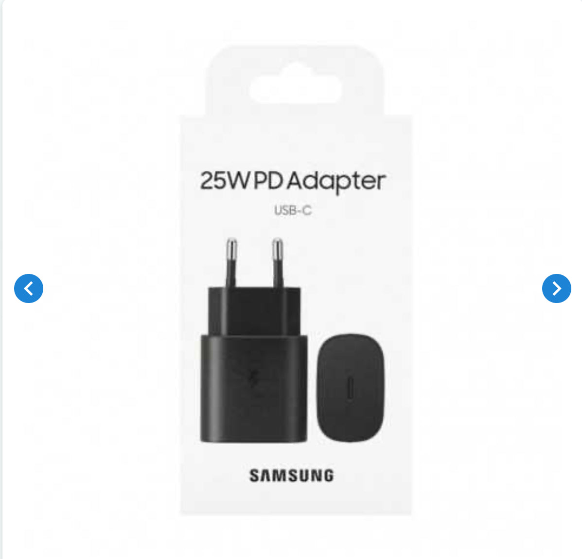 Adaptateur Secteur USB Type-C Samsung 25W Noir EP-T2510NBEGWW - Retail Box (Origine)