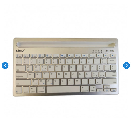 Clavier Bluetooth LinQ BK933 Anglais QWERTY - Argent