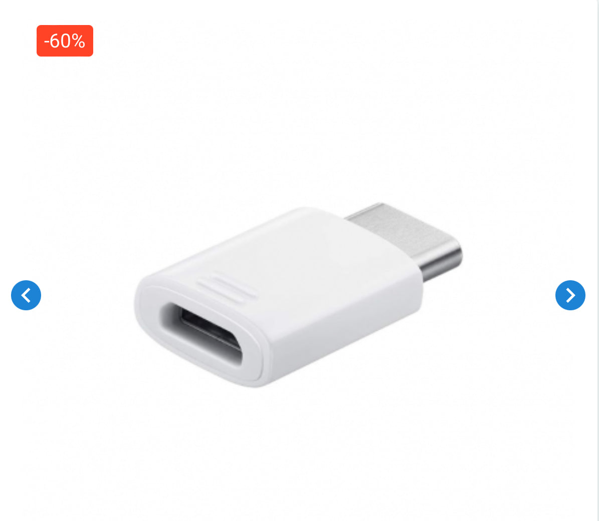 Adaptateur Type-C / Micro USB Samsung Blanc - Vrac (Origine)