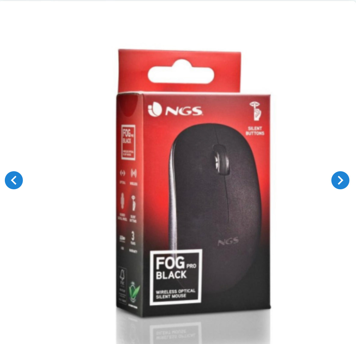 Souris Sans Fil NGS Fog Pro 2.4 GHZ - Noir