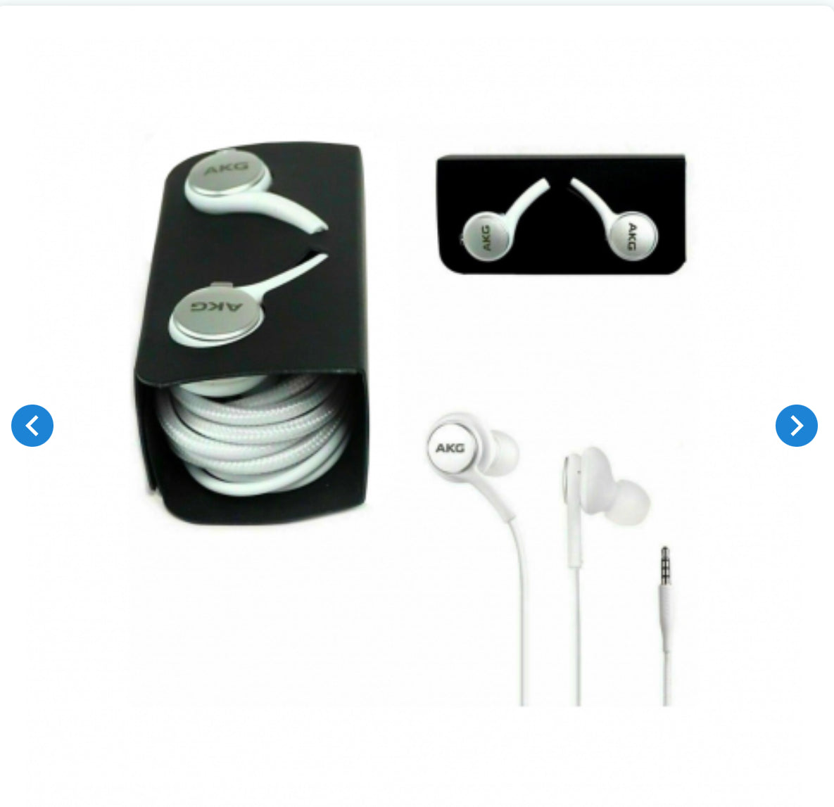 Ecouteurs Kit Main Libre Jack 3,5mm Samsung AKG Blanc - Vrac (Origine)