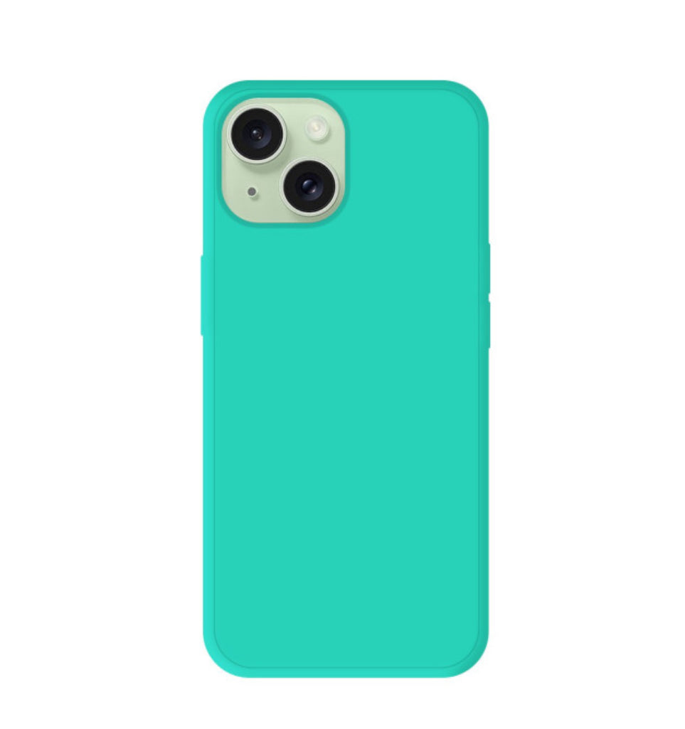 Coque Silicone Unie Mat vert d’eau Apple