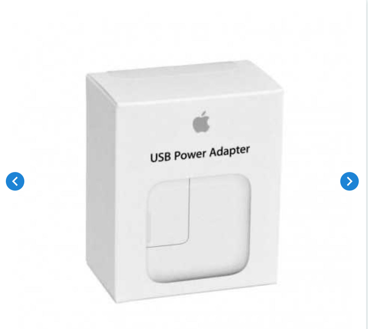 Adaptateur Secteur USB 12W - Retail Box (Apple) Originale