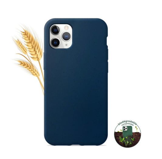 Coque Silicone unie Biodégradable Bleu Apple