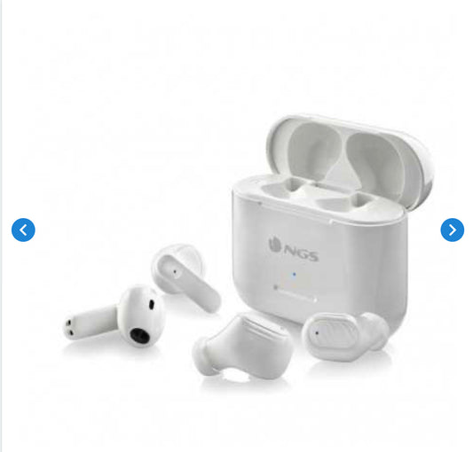 Écouteurs Bluetooth NGS Artica Duo White, 2 Paires Intra-Auriculaires - Blanc