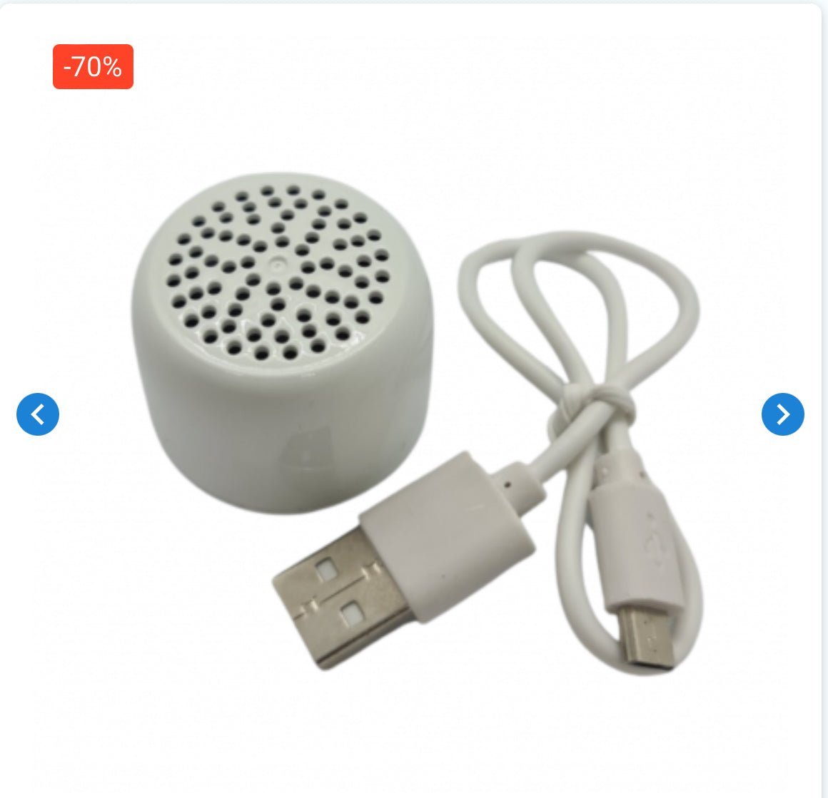 Mini Enceinte Bluetooth 2W / 180mAh - Pixika 142900 - Blanc