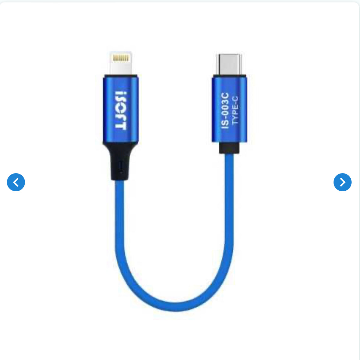 Câble Intégré de Transmission de Données Lightning vers Type-C - ISOFT IS-003C