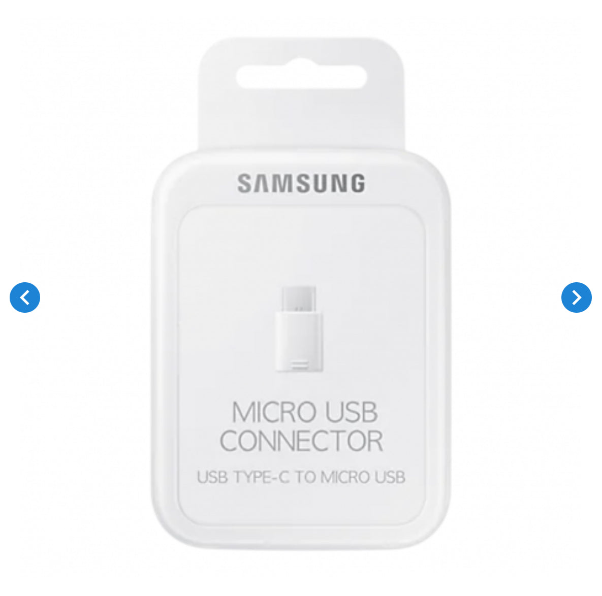 Adaptateur Micro USB/Type-C Samsung Blanc - Retail Box Originale