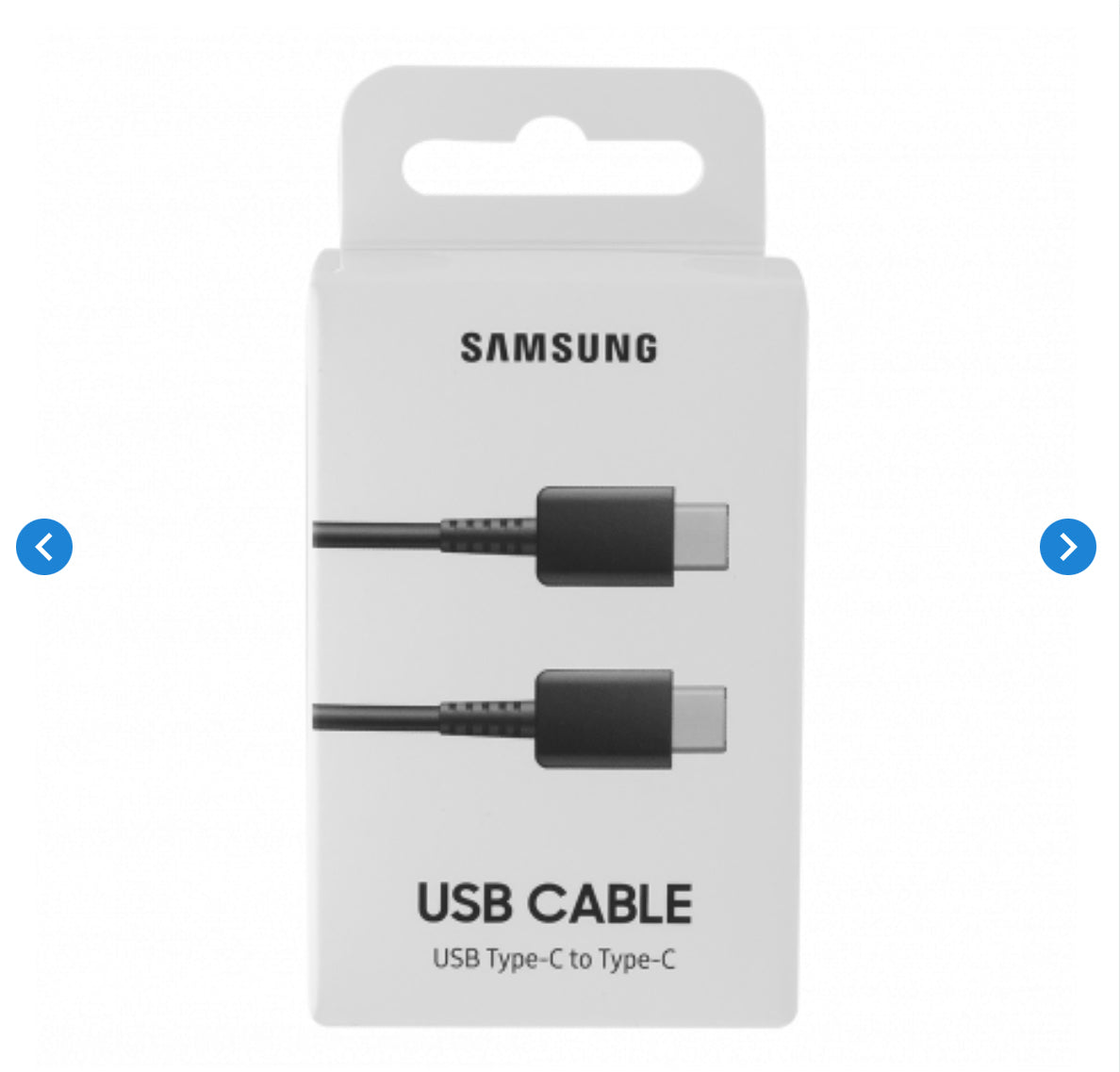 Câble Type-C / Type-C Samsung 5A 100W Noir - Retail Box (Origine)