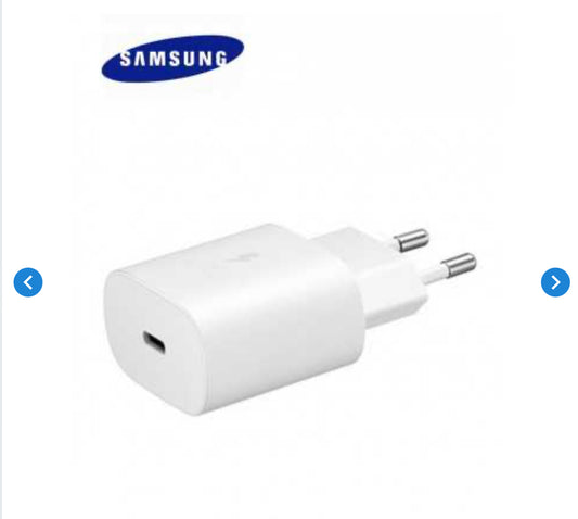 Kit Chargeur Type-C / Type-C Samsung 25W Blanc - Retail Box (Origine)