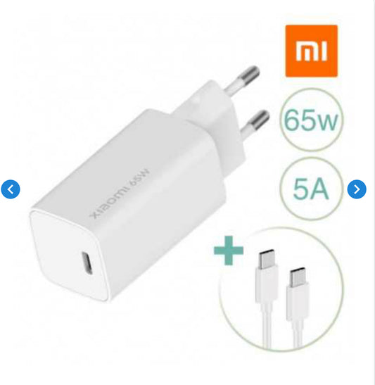 Kit Chargeur Câble Type-C / Type-C Xiaomi GaN 65W