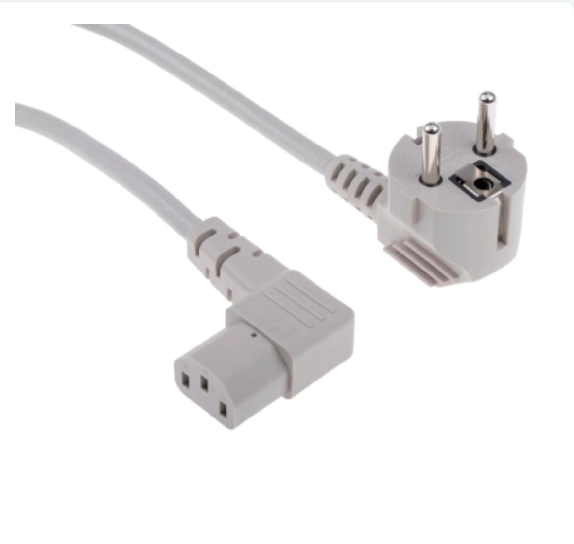 Câble d'alimentation Blanc PC Moniteur Europeen Connecteur CEI C13 vers CEE 7/7, 2.5m, 10 A / 250 V