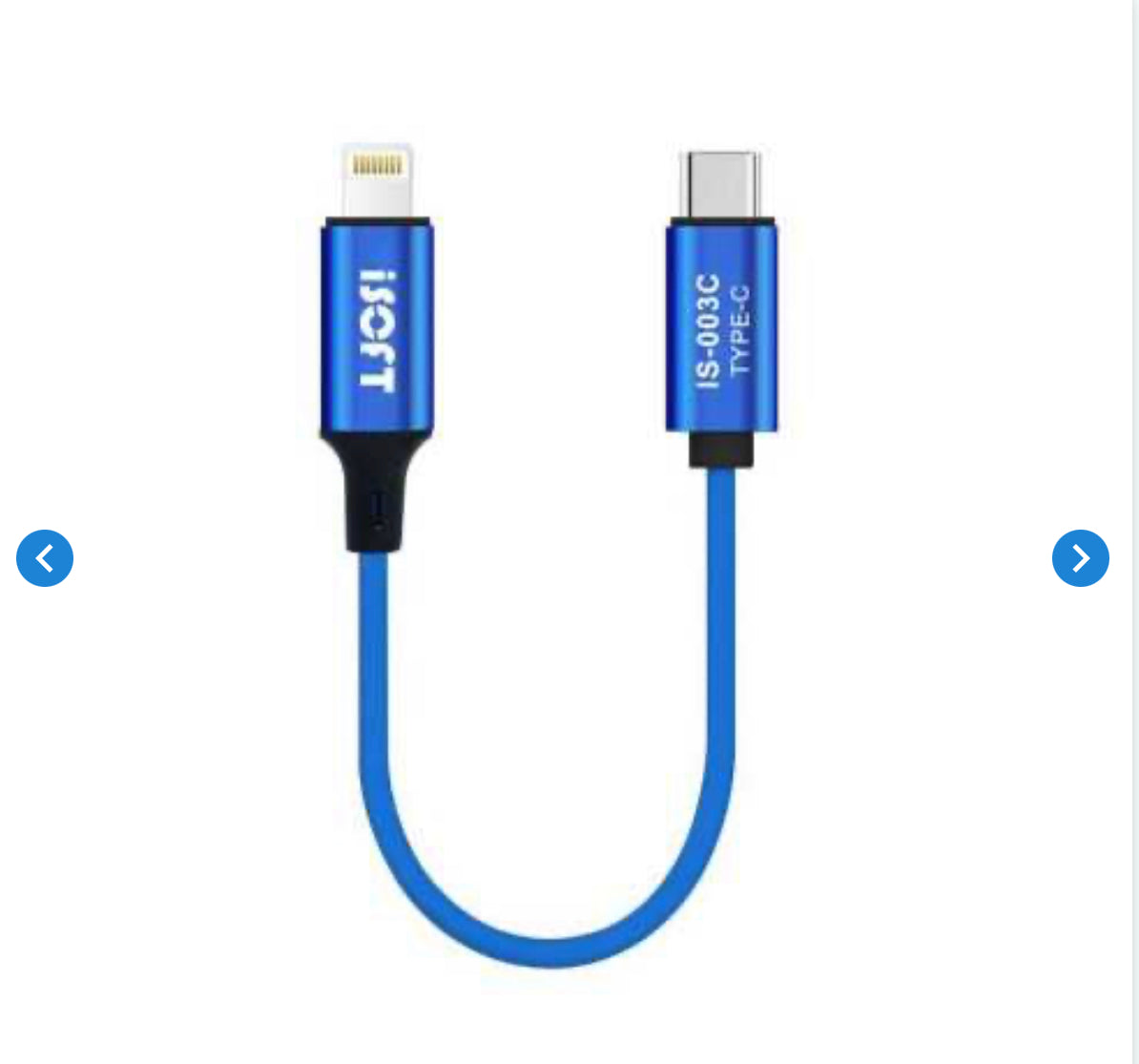 Câble Intégré de Transmission de Données Lightning vers Micro USB - ISOFT IS-003B