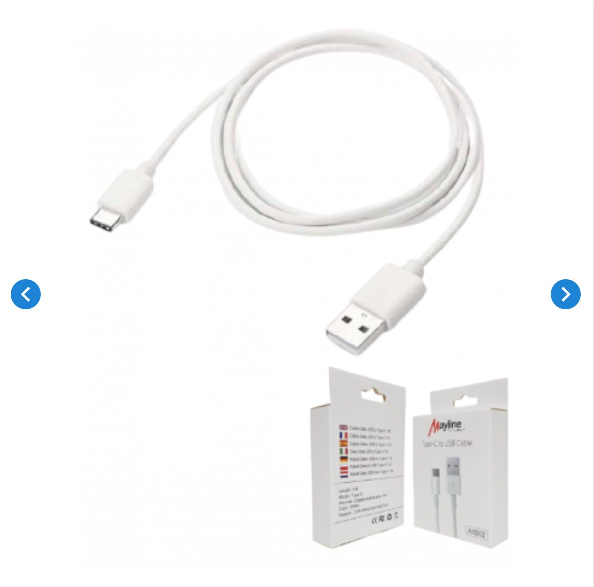 Câble USB / Type-C - 1M (Mayline)