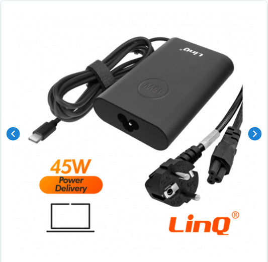 Chargeur Secteur PC 45W / 20V 2.25A Type-C LinQ PD4532