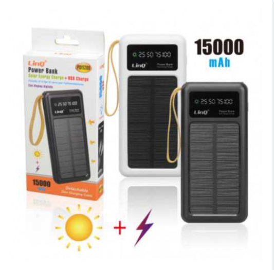 Power Bank Charge Solaire + Charge USB LinQ PD15200