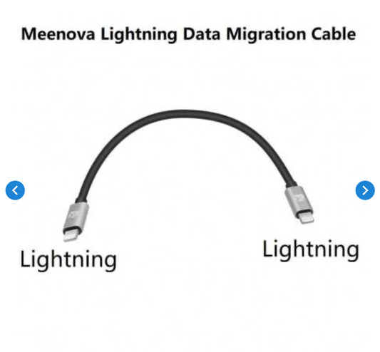 Câble Lightning / Ligthning de Migration de données Meenova (Compatible)