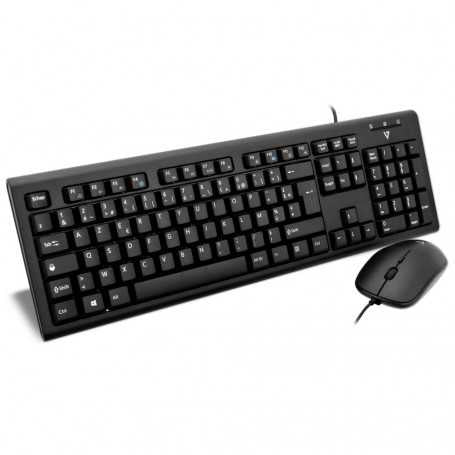 Ensemble Clavier et Souris Filaire USB V7 CKU300FR - Français AZERTY