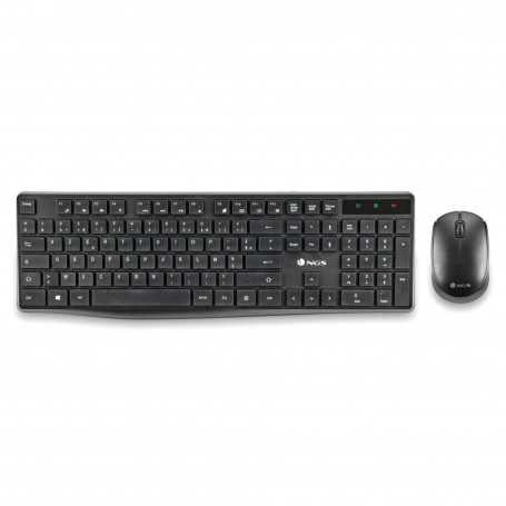 Ensemble Souris et Clavier Multimédia 2.4 GHz sans Fil Français AZERTY - NGS - Noir