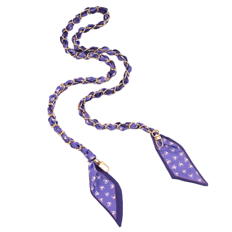 Collier de Coque de Téléphone avec Cordon Long Sangle Bandoulière - 115 CM - Série à Pois - Cœur Violet