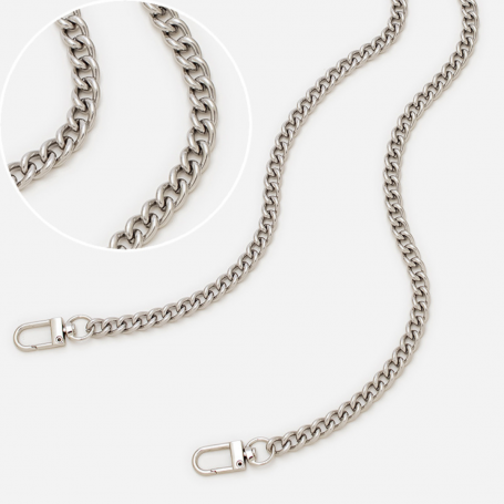 Collier de Coque de Téléphone en Petite Maille Argenté - 110 CM